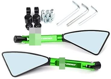 Motorrad Rückspiegel Universal 1 Paar Motorradspiegel CNC Side Rearview Lenkerendenspiegel Für SUZUKI SV650 Für SV 650 2016 2017 2018 Lenkerendenspiegel (Farbe : Grün)