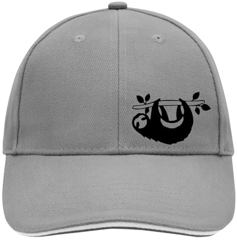 Huuraa Cappy Mütze Faultier Silhouette Geschenk | Baseballkappe Basecap Kappe Geschenkidee Unisex Baseball Cap