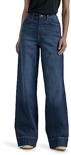 Lee Women's Legendary High Rise Trouser Jean, Inner Strength, 14 Medium