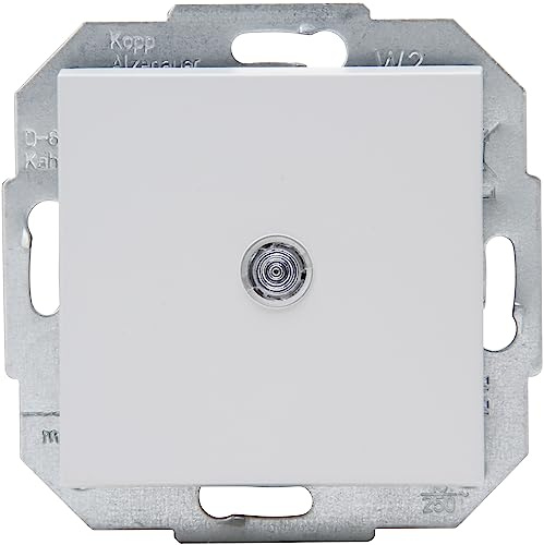 Kopp Athenis Universalschalter (Aus-Wechsel-Schalter), beleuchtet, IP20, grau, matte Oberfläche, 587694089