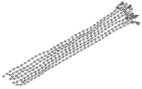 EXCEART Cadena De Bolas De Metal De 2,4 Mm Conector Para Etiquetas 20 Unidades Color Plateado Para Uso Accesorios