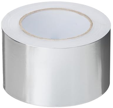 Aluminiumtejp 96 mm/45 m stenull, rörisolering, WLG 0,037, aluminiumbeläggad, rörskål, isolering, för värmerör, olika storlekar