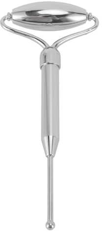 Gesichtsmassageroller, Metall-Gesichtsroller, Doppelseitig, Geräuschlos, Edelstahl, für Damen und Herren