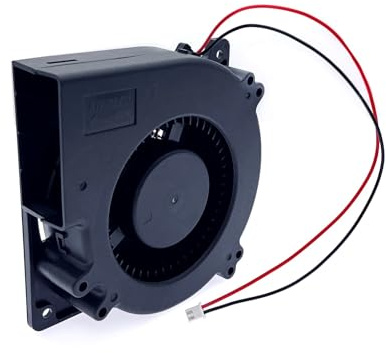 JZK 12x12x3.2cm, 120mm 12V Blower fan 3000 RPM, 120x120x32mm brushless DC Cooling Fan, High Air Volume and High Speed Furnace Turbo Air Blower for BBQ, DIY Ventilation Exhaust Fan