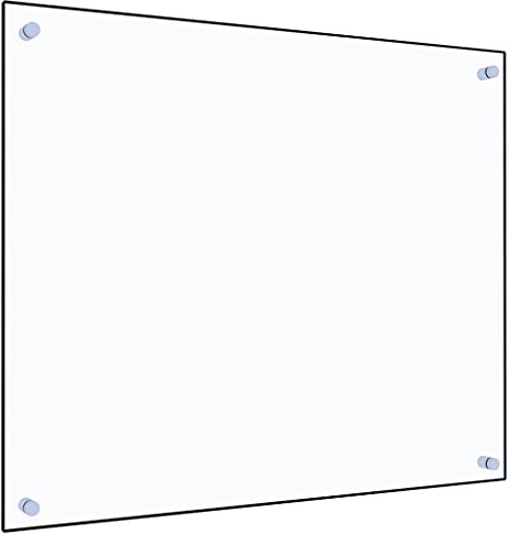 AUVYI Crédence de cuisine en verre trempé 70 x 60 cm transparent anti-éclaboussures en verre pour cuisinière, protection contre les éclaboussures, protection murale en verre pour cuisinière, plaque en
