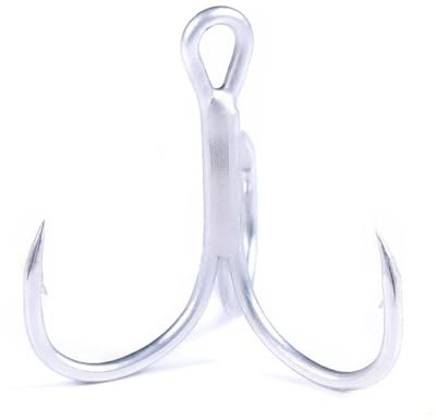 FOLANDO 20 PCS Triple Fishing Hooks, Strong Large Format Fishing Hooks Sea Fishing Saltwater Treble Hooks for sea fish 2#