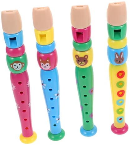 Generisch 4 Stück Teiliges Kinderflöten aus Kunststoff Musikinstrument für Leicht und Sicher für Schule und Zuhause Fördert Musikalität und Koordination Töne für Mehr Freude an Musik