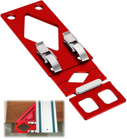 ZHEHNSA Butée de guidage d'angle - Butée fraisée CNC à 90° avec guide de bord - Pince de guidage pour scies circulaires électriques pour Compatible Festool de guidage rail Makita de guidage rail