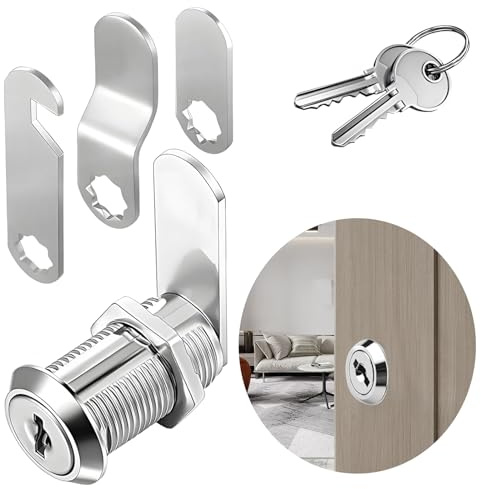 Mailbox Cabinet Cam – 25mm Lever Latch for Drawers, Lockers, Metal Cupboards, Letterboxes, and Post Boxes – Keyed Alike Cylinder for Universal Security Applications