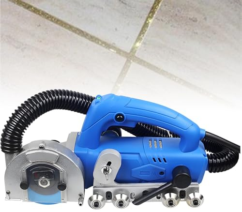 Elektrisk kakelfogrengöringsmaskin, 1200w kakelfogrengöring med automatisk vattenblåsare, justerbart skärdjup, för rengöring av springor B