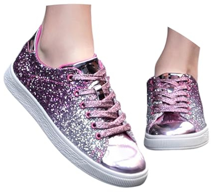 Sneakers Donna Sneakers Donna Bianche Scarpe Invernali con Plateau Comode Lacci Bianchi Invernale Basse Casual Eleganti Leopardate Stivali Polpaccio XXL da Ginnastica Paillettes Zeppa in Blu Nere 42