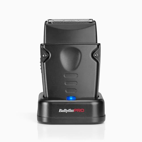 BaBylissPRO Compact Lo-Pro FX Single Foil Rasoir professionnel sans fil pour barbe et détails, rechargeable USB-C, feuille de titane hypoallergénique, noir