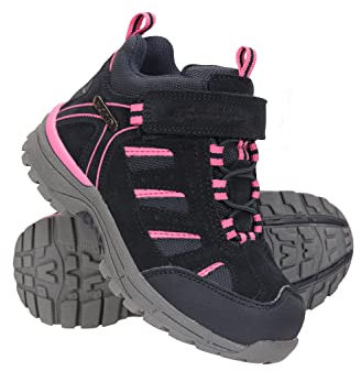 Mountain Warehouse Drift Junior Stiefel für Kinder - Wasserfeste Wanderstiefel, strapazierfähig, atmungsaktiv,mit griffiger Sohle Marineblau Kinder-Schuhgröße 23 EU