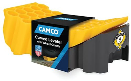 Camco 44423 Gebogener Nivellierer mit Unterlegkeil, 1 Packung