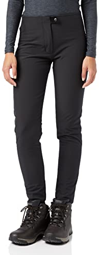 CMP Pantaloni Sci In Softshell da Donna, Nero, XS