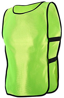 VgebY 6 st träningskläder barn, för boll kropp markeringsskjorta set för pojkar flickor basketsport träning tröja väst (färg: Fluorescent grön, mått: 6 st)