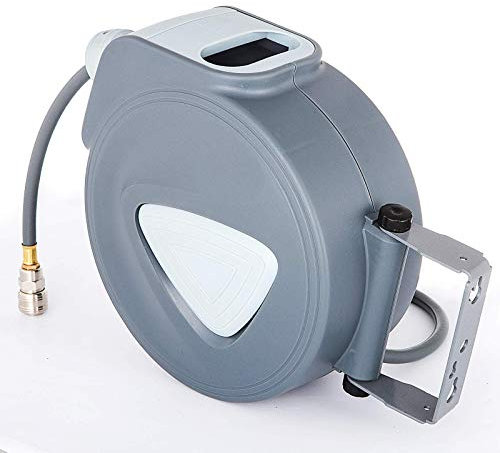 SLRMKK Avvolgitubo Retrattile 10M, avvolgitubo compressore Aria compressa Avvolgitubo compressore d'Aria 33ft 10m Avvolgitubo Aria con Staffa Girevole e Maniglia di Trasporto