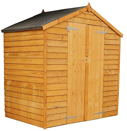 Mercia Overlap Apex Windowless Double Door Value Shed - 6 x 4ft