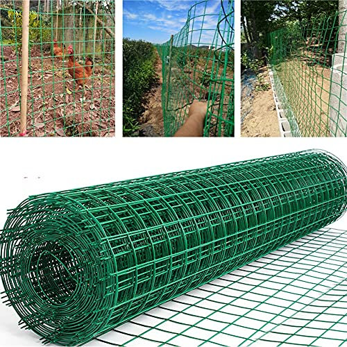 GZHENH Green PVC Coated Galvanised Steel Wire Garden Fencing Roll 6 X 6cm Mesh Size Galvanized Wire Fence Roll Poultry Netting Chicken Wire Hardware Cloth (Color : 2.5mm, Size : 1X30CM)