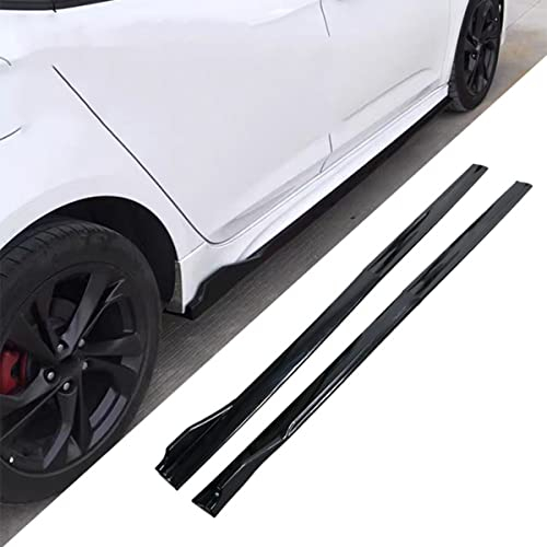 Zyph Auto Seitenschweller für Mercedes-Benz GL GLA GLC GLK GLE GLS ML-Class,2 Segmente Seitenfender Universal Rocker Seitenrock Flügel Diffusor,A/Glossyblack