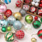 Bolas de Navidad, DUOJIN 44 Piezas Juegos de pequeñas Joyas navideñas de plástico, Decoración navideña con Percha Bola del árbol de Navidad Decoraciones navideñas Fiesta