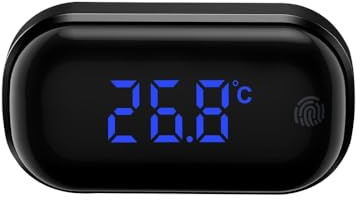 Thermomètre D'aquarium,Thermomètre Sans Fil À Coller À Écran Tactile LCD avec Capteur de Température Précis pour Récipients en Verre D'eau de Mer D'eau Douce D'aquarium
