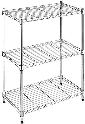 THINIA HOME Estantería Metálica con 3 Baldas Ajustables 76.2x58.9x34cm 240Kg