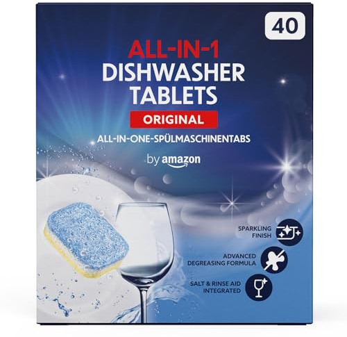 by Amazon ALL-IN-ONE Dishwasher Tablets, 40 tablets