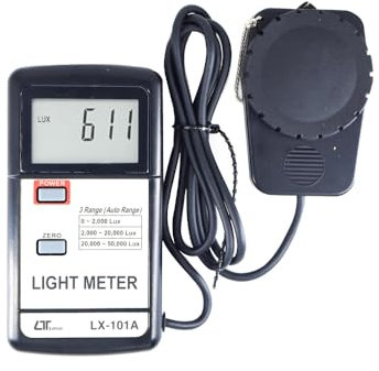 Luxmètre numérique (gamme : 50 000 Lux) pour les auditoriums, théâtres, stades, amphithéâtres, salles de spectacle, avec certificat d'étalonnage en usine Modèle : LX-101A