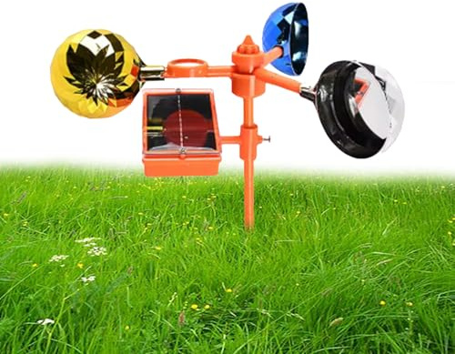 Dtaigou Dispositivos para Ahuyentar Aves - Dispositivo Solar Reflectante Con Sonidos Para Aves | Suministros De Jardín Para Porche Jardín Barca Granja Sendero Suelo Patio Trasero Patio
