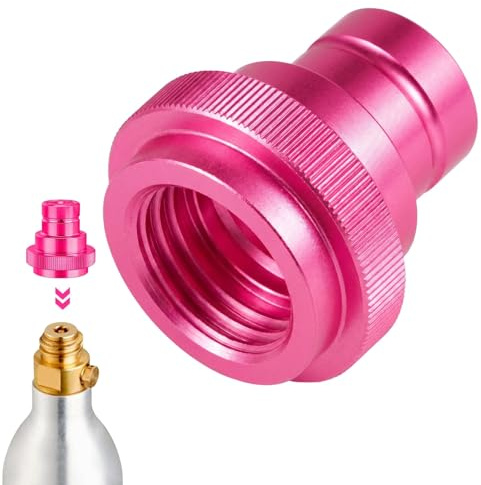 Bamyli CO2 Quick Adapter for Soda Stream Gas, TR21-4 Male Thread, 1pc Pink, Compatible with Terra/Art/Duo Soda Maker Cylinder Refill