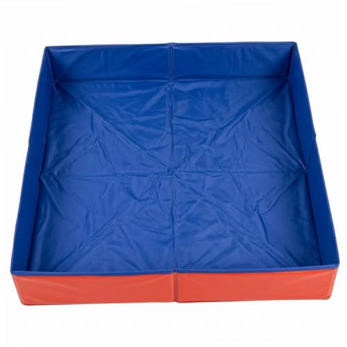 Liten hundpool 50 x 10 cm fyrkantig valp för små husdjur simma kattlåda fothandfat, multifunktionell hopfällbar