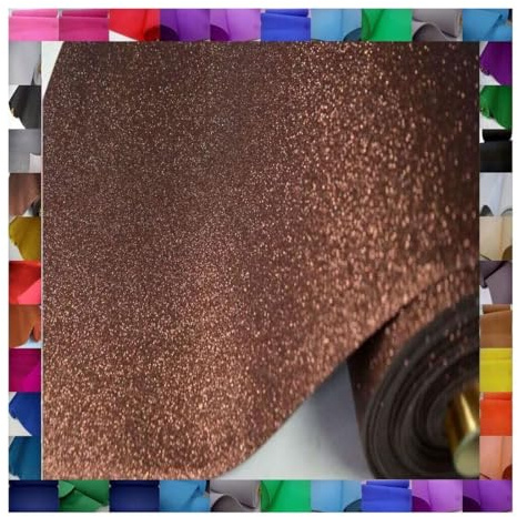 Fabrics-City dunkelbraun-glitzer oeko-Tex schaumstoff moosgummi mit glitzer bastelmaterial kinder bastelstoff formen bastelgummi bastelbedarf kreative dekorationen spielzeug, flexibler stoff, 4289