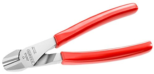 Facom Diagonale coupante pince avec poignée en PVC sculptée, Rouge, 180 mm