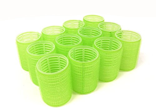 Set of 12 x X-Large Size (1-3/4” Diameter) Self Grip Hair Rollers Pro Salon Hairdressing Curlers