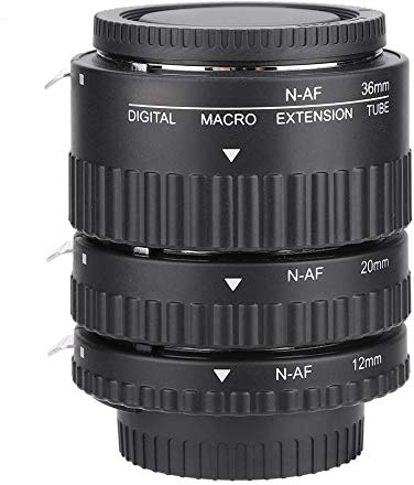 EBTOOLS Makro-Adapter Objektiv Autofokus, Autofokus-Makro-Vorsatzobjektiv Tubus 12mm + 20mm + 36mm für DSLR(EIN)