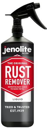 Jenolite Rust Remover for Metal | 1Litre | Easy Application Trigger Spray | Fast Acting Rust Remover | Removes Rust Back To Bare Metal | Rust Treatment For Car bodywork, Bikes, Tools, Machinery, BBQs