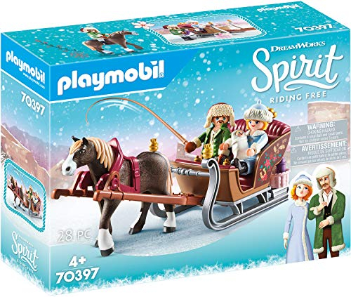 PLAYMOBIL DreamWorks Spirit 70397 Winterliche Schlittenfahrt, Ab 4 Jahren