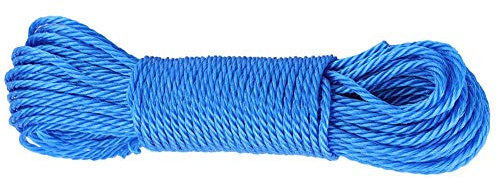Jadeshay Cuerda de Nylon - 20m Líneas de Cuerda para Tender la Ropa al Aire Libre Reemplazo de jardín clasificado para Acampar al Aire Libre, 4 Colores(Azul)