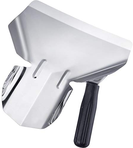 Westmark Paletta per patatine fritte/popcorn, Manico a dx, Dimensioni paletta: ca. 20 x 12 cm, Lunghezza: 23 cm, Acciaio inox/Plastica, Argento/Nero, 91282270