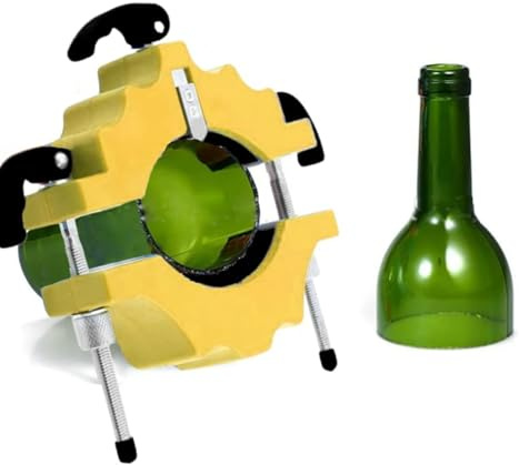 Cocoarm glasskärare för flaskor flaska skärare glas öl vinflaskor skärare flaska skärverktyg hantverk tillverkning (gul)