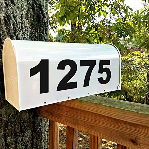 Diggoo 5 Mailbox Numbers Sticker Decal Die Cut Bold Gothic Style Vinyl Number Self Adhesive 2 Sets for Mailbox, Signs, Window, Door, Cars, Trucks, Home, Business, Address Number- Black