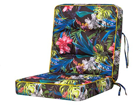 HOBBYGARDEN Balancín para banco de Hollywood, Cojines para Exterior, Columpio, Cojín de Jardín, Cojín para Banco, Cojín de Descanso, 110 x 60 cm, Hojas de Colores