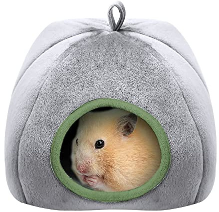 Lit De Maison Pour Petits Animaux,Lit Pour Petit Animal Hérisson,Lit De Cochon d'Inde,Petit Animal Lit Doux,Avec Coussinet Souple Amovible,Convient Aux Hamsters,Chinchillas,Cobayes,21*20*19 cm