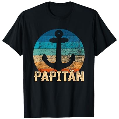 Papitän Kapitän Bester Papa Dad Daddy der Welt Vatertag T-Shirt