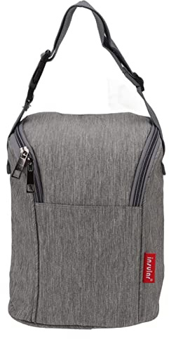 Nylon-Thermotasche FüR Babyflaschen, Baby reisen Babyflaschenhalter, Universaltasche und weiteres Zubehör Tragbar, Wasserdicht, FüR den AußEnbereich (grau)
