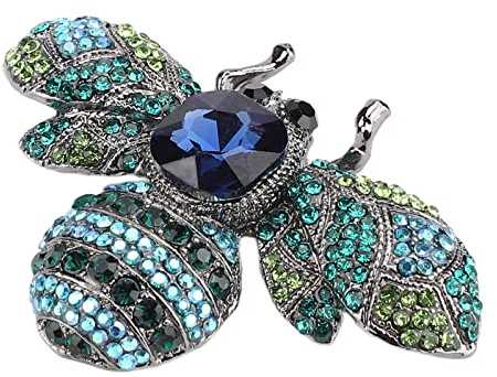 Broche Bijoux Femmes Broche Partie Brillant Abeille Forme Jolis Bijoux (Bleu)