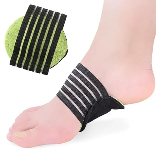 Jesata Compression Cushioned Support Sleeves for Men & Women | Adjustable Arch Support Braces with Comfort Pad | For Plantar Fasciitis, Heel Spurs, Flat Feet, Fallen Arches & Pain Relief | 1 PAIR