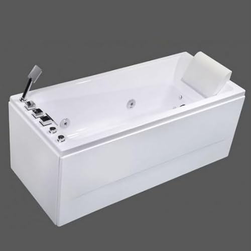 Bagno Italia Vasca da bagno 170x70 cm con idromassaggio rettangolare bianca reversibile