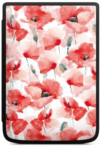 DeinDesign Coque pour liseuse Compatible avec Vivlio Touch HD Plus Etui pour liseuse Protection pour liseuse Coquelicot Printemps Fleur
